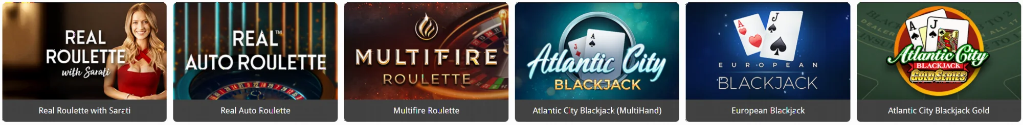 Live dealer and table games at All Jackpots Casino
