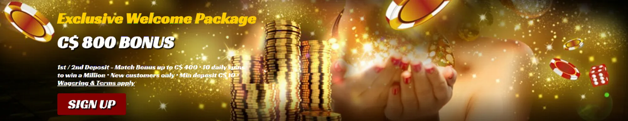 All Jackpots Casino welcome bonus package